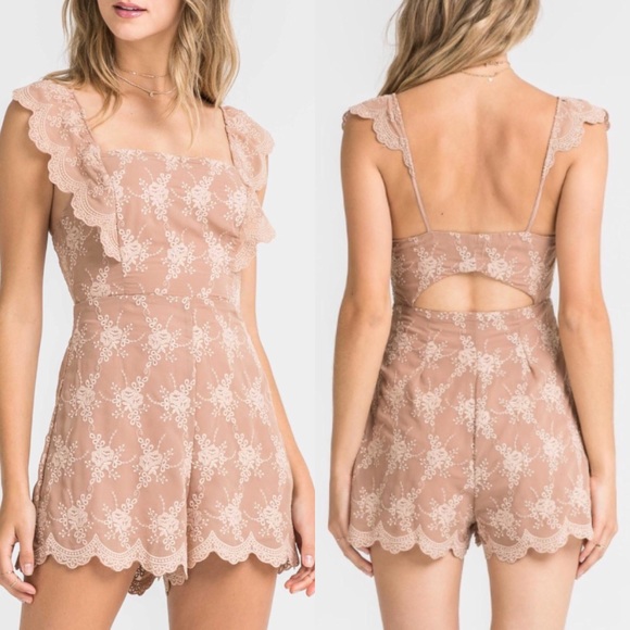 Lush Pants - Lush Eyelet Lace Romper
